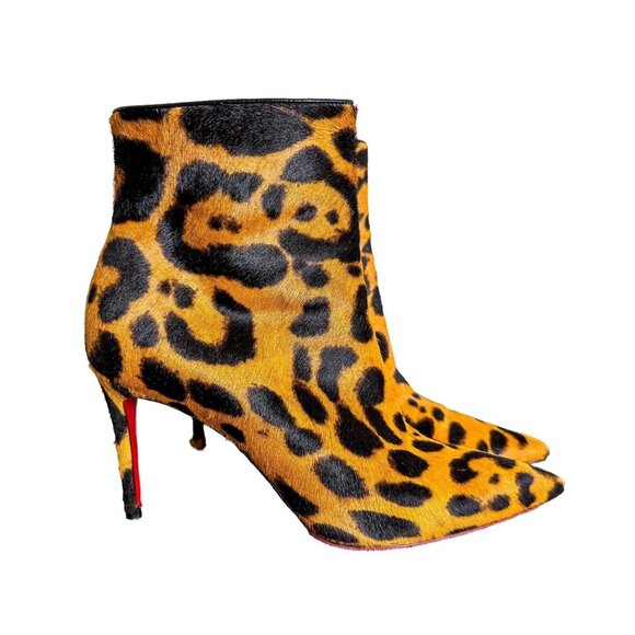 Christian Louboutin Animal Print Ankle Boots - Picture 1 of 13